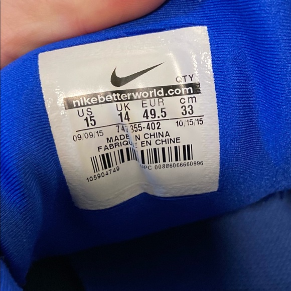 NIKE LUNARGLIDE 7 Mens size 15 747355-402 Blue - Picture 7 of 7